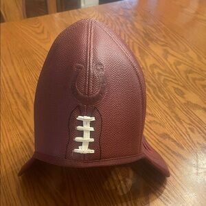 Reebok Maroon Football Helmet Cap with White Lace Detail